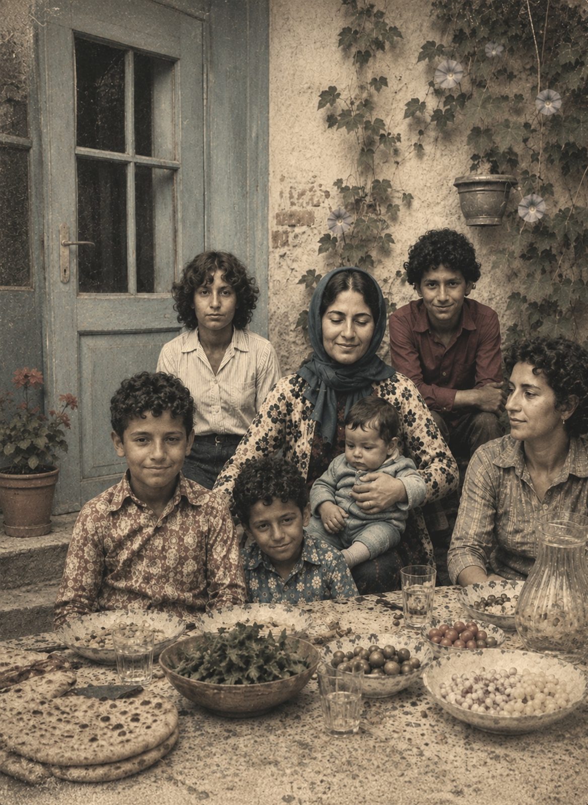 Bahman Ghobadi, annesi ve kardeşleriyle aile fotoğrafı
